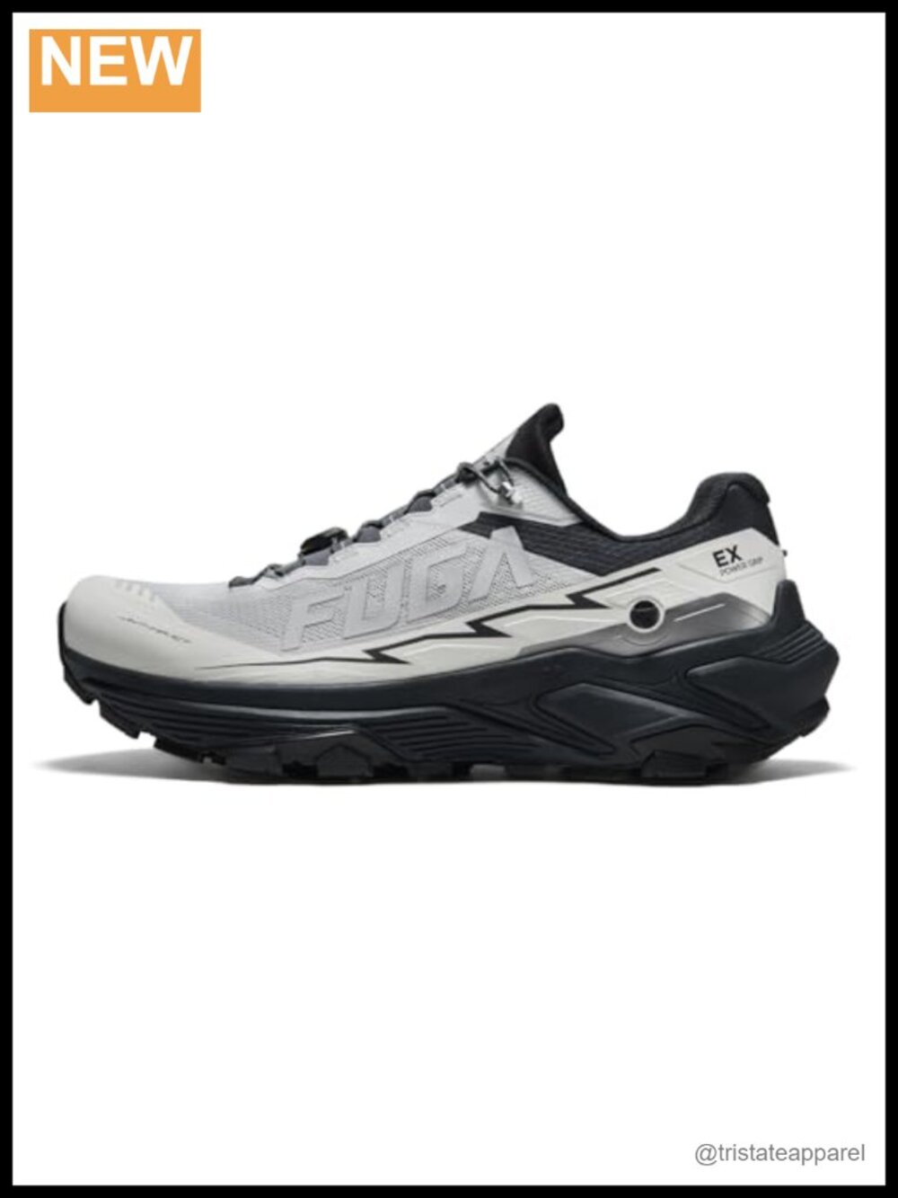 Men's Trail Running Shoes Vibram Megagrip EVA Midsole Lace-Up Athletic